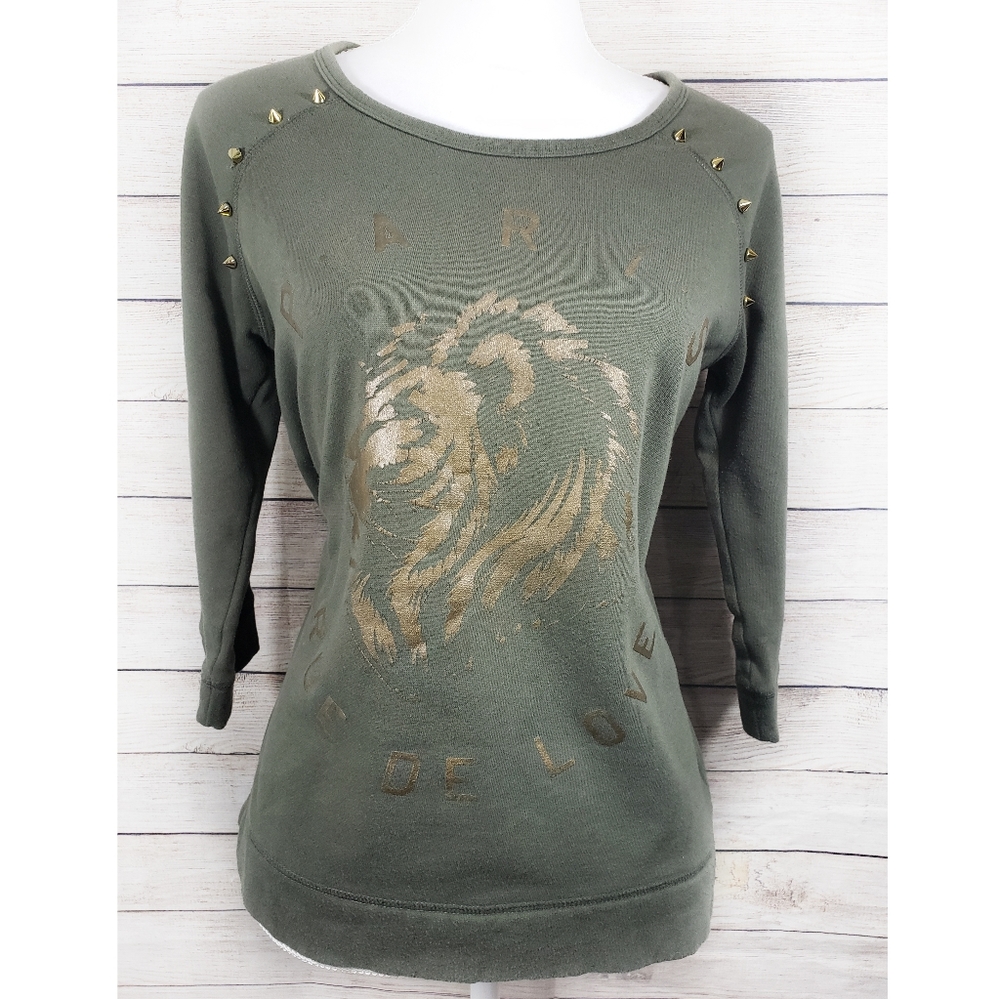 Express Green Rue De Love Sweatshirt
